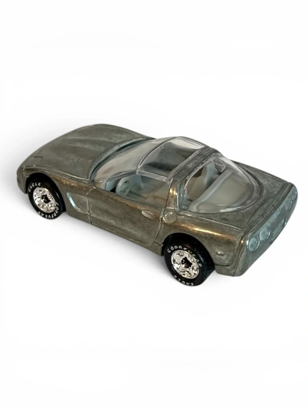 Matchbox ‘97 Chevy Corvette ZAMAC Clear Gray Silver Real Riders